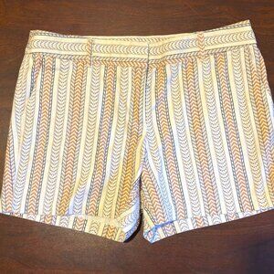 Dalia Women's 8 Mid Rise Striped Chino  Shorts